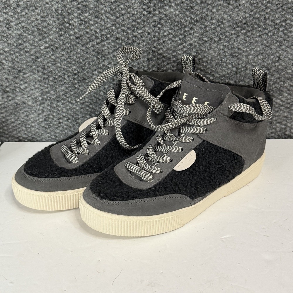 REEF Women's Lay Day Hi Shoes Size 8 Raven Cozy NWOT